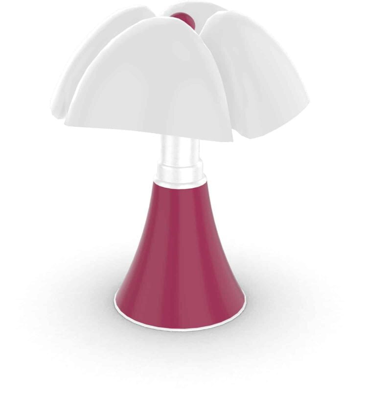 Lampe Pipistrello rouge rose Gae Aulenti
