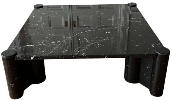 Table basse Jumbo en marbre noir - Gae Aulenti - Knoll International