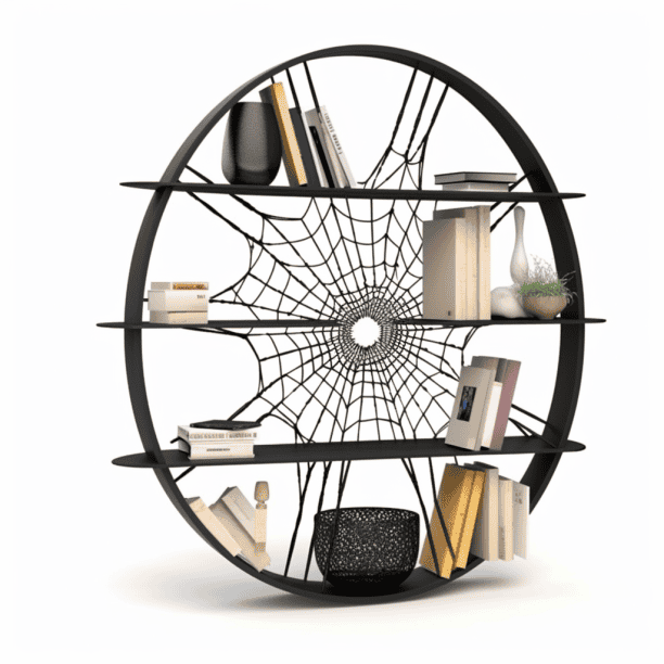 Etagère design toile d'araignée métal noir
