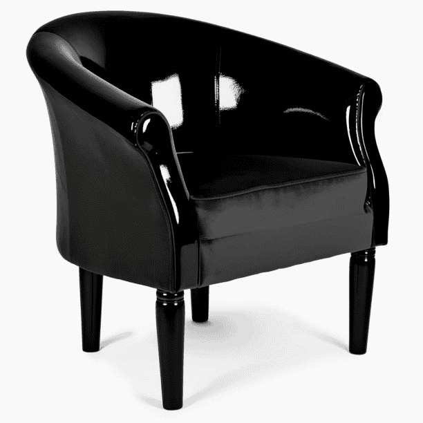 Fauteuil crapaud design en bioplastique noir