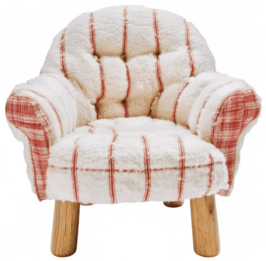 Fauteuil crapaud fourrure de mouton