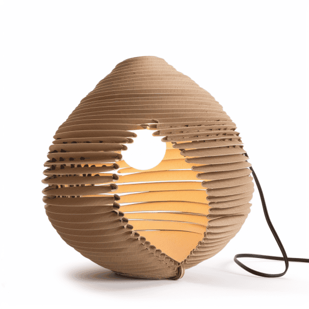 Lampe ecodesign en carton