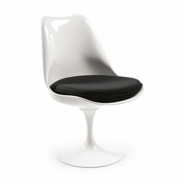 Eero Saarinen - chaise Tulipe noire et blanche / Tulip chair - Knoll