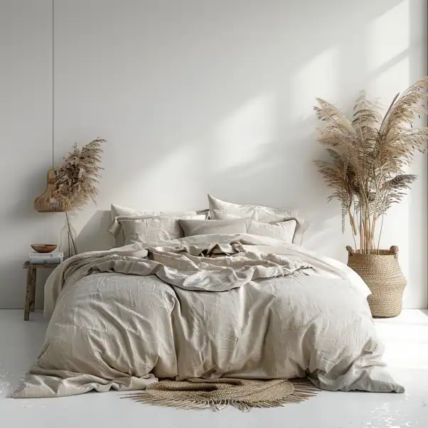 Couette et linge de lit en lin