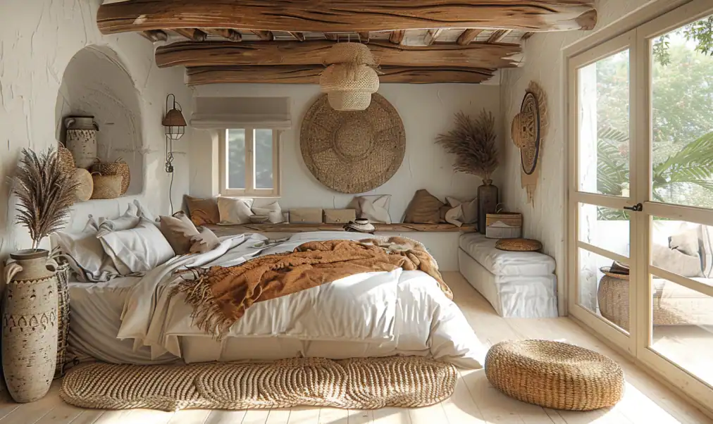 Chambre en materiaux naturels