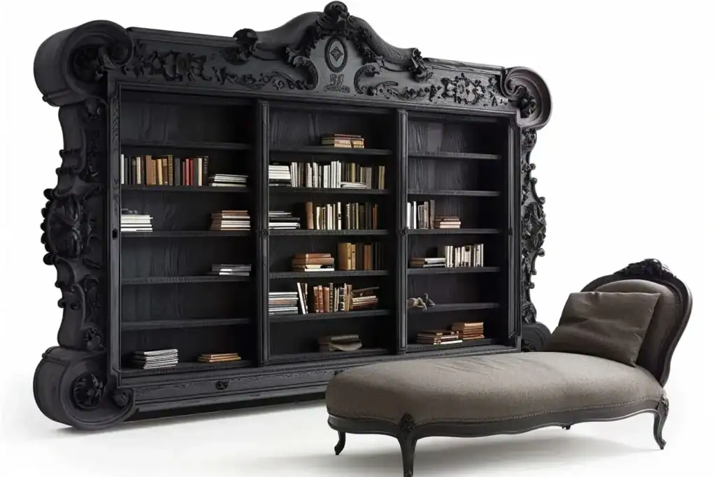 bibliotheque style Maarten Baas Smoke IA bibliothèque style Maarten Baas Smoke IA