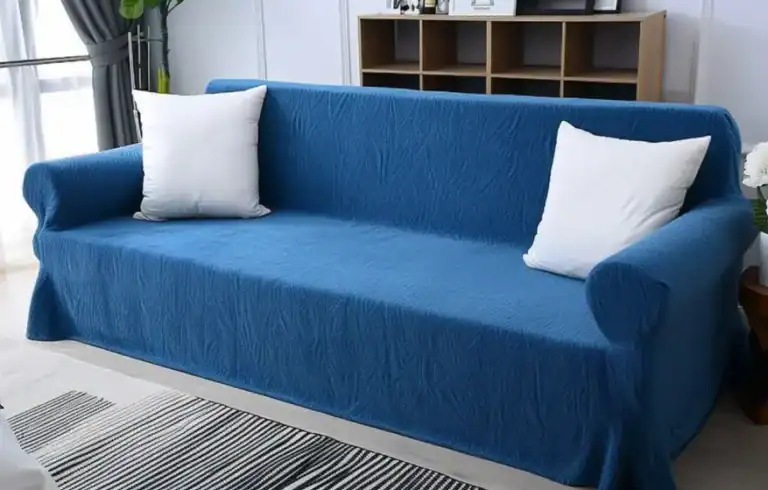 Housse de canapé bleue