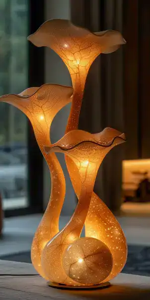 Lampadaire en forme de champignon