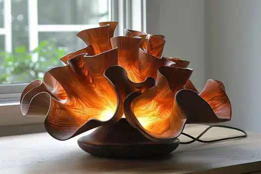 Lampe de table en forme de champignon