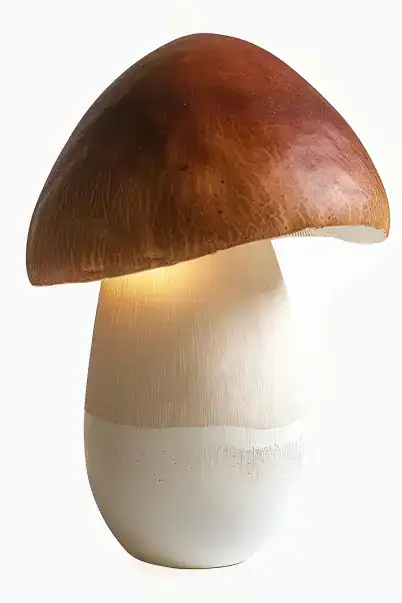 Lampe en forme de cepe ou bolet