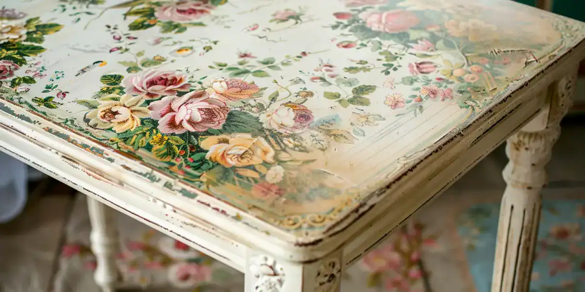 Relooking de table style shabby chic