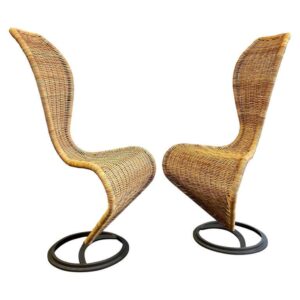 Chaise S en osier - Tom Dixon - Cappellini