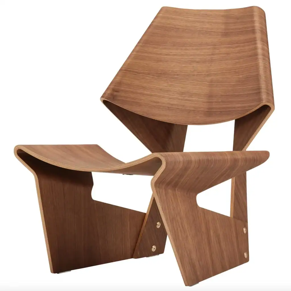 Chaise en contreplaqué courbé - Grete Jalk