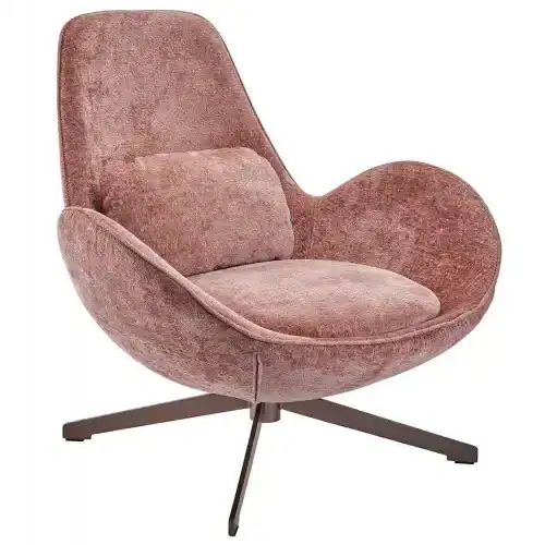 Fauteuil en velours rose Mathidesign