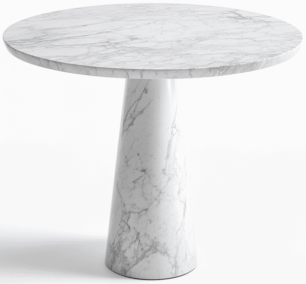 Guéridon en marbre blanc