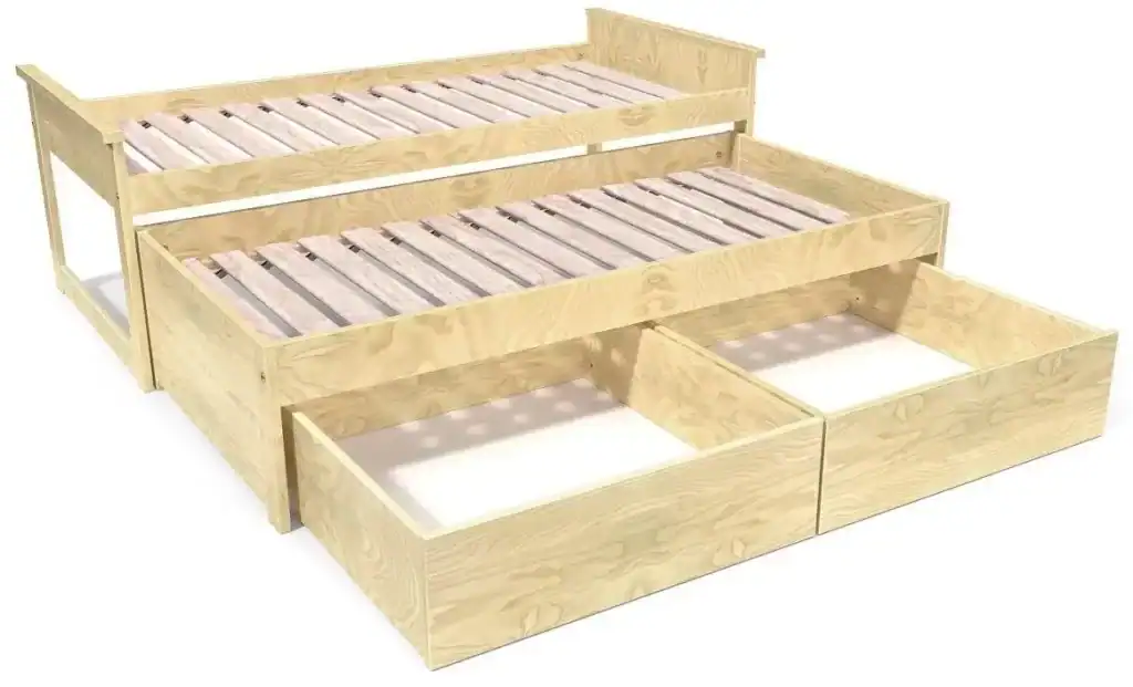 Lit gigogne en pin massif