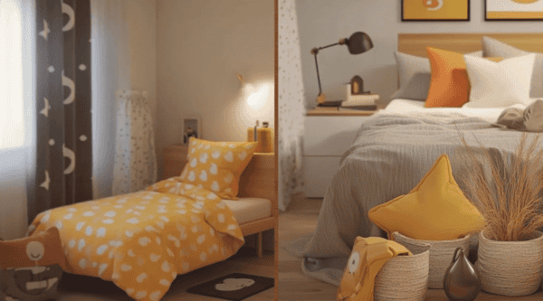 Chambre enfant style scandinave couleurs pastel