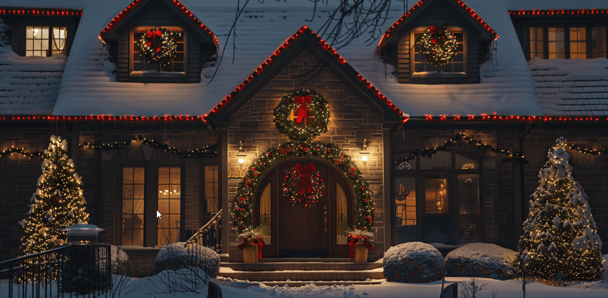 Guirlandes de Noël d'extérieur