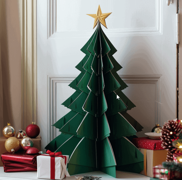 Sapin de noel artificiel en carton