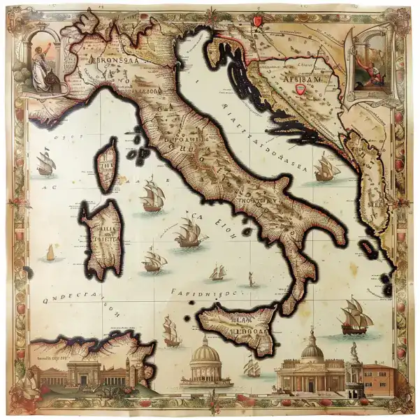 Affiche Carte de l'Italie