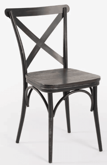 Chaise style industriel gris métal