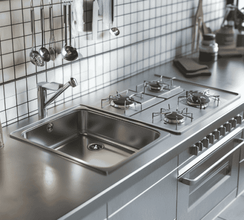 Plan de travail en acier inoxydable