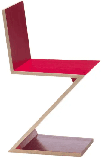 Chaise Zig Zag rouge - Gerrit Rietveld