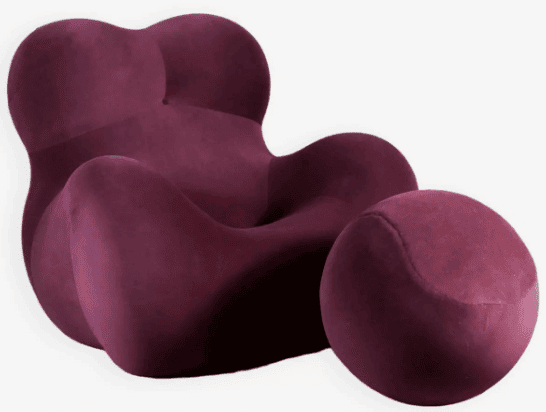 Fauteuil et ottoman La Mamma bordeaux - Gaetano Pesce - B&B Italia