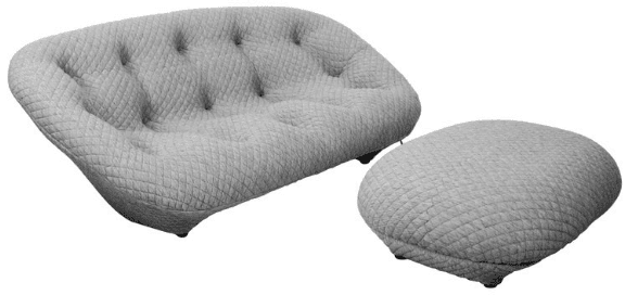 Pouf et canapé Ploum gris clair - frères Bouroullec - Ligne Roset