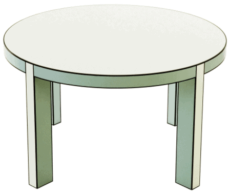 Table ronde Memphis - Pierre Charpin