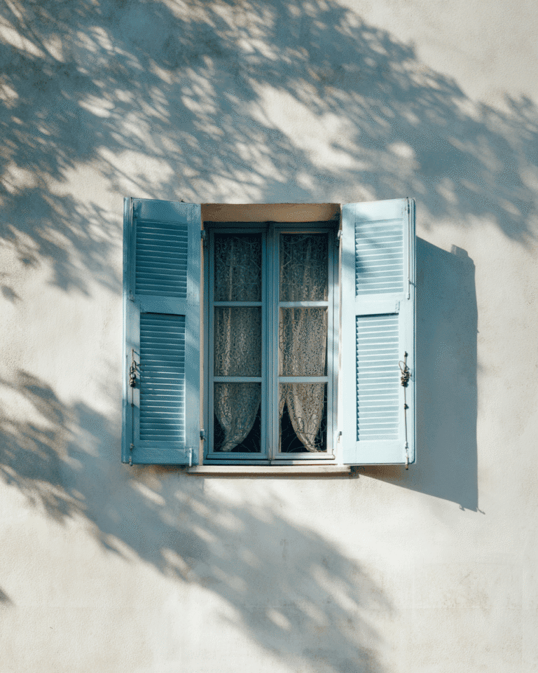 Volets battants bleus