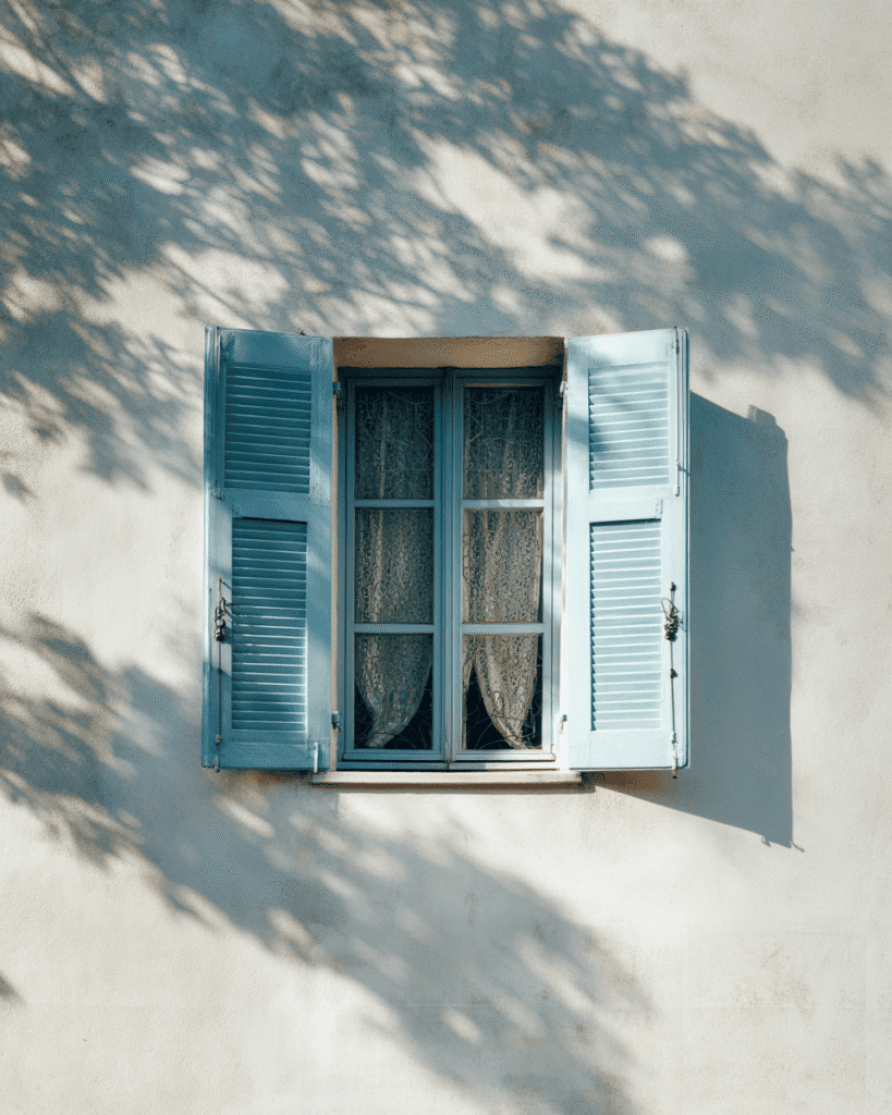 Volets battants bleus